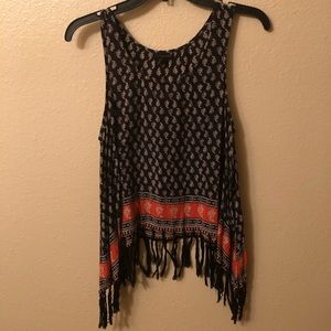 Black Boho Top